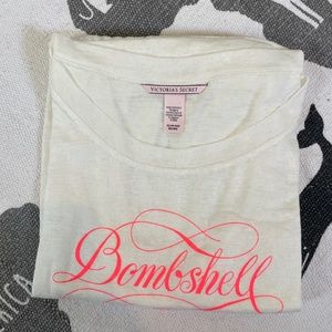 VS PJ T+shorts Set | White Bombshell print + Teal shorts | NWOT